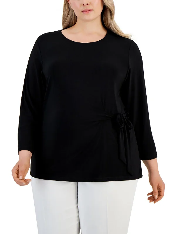 Breathable And Lightweight Unisex Wear Exclusive Deals Online Plus Womens Boatneck Office Pullover Top