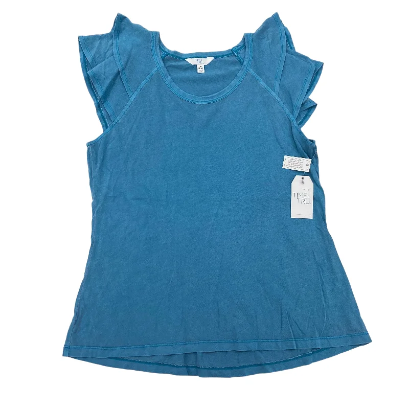 BLUE TOP SS by TIME AND TRU Size:M