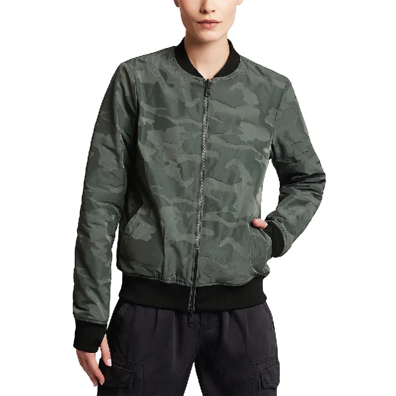 Womens Camouflage Reversible Bomber Jacket