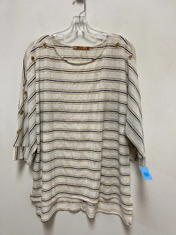 Top Long Sleeve By Belldini In Striped Pattern, Size: Xl