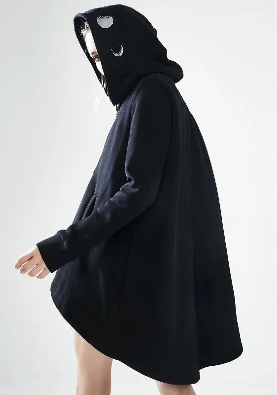 Moon Graphic Hooded Cloak