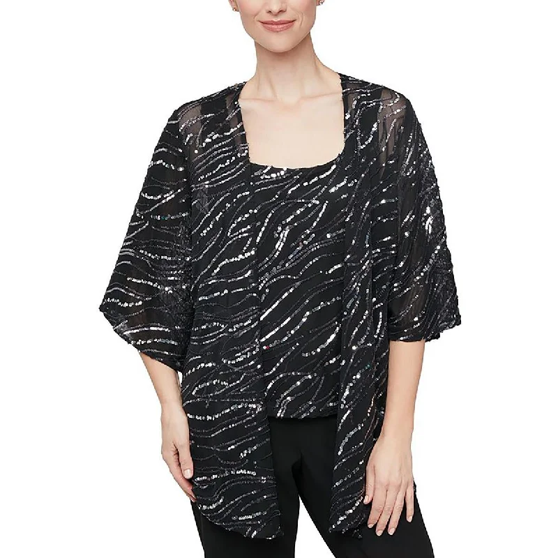 Sleek And Contemporary Gender-Free Outfits Embrace New Fashion Womens Sequined 2 PC Pullover Top Sleek And Contemporary Gender-Free Outfits Embrace New Fashion Womens Sequined 2 PC Pullover Top