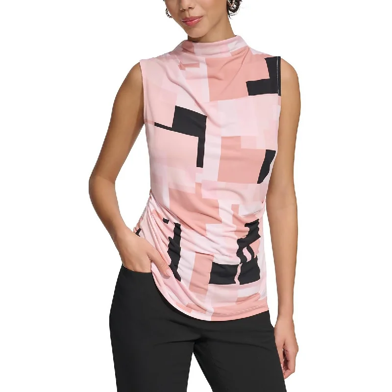 Minimalist Unisex Fashion Must-Haves Don't Miss Out Womens Printed Mock Neck Pullover Top Minimalist Unisex Fashion Must-Haves Don't Miss Out Womens Printed Mock Neck Pullover Top