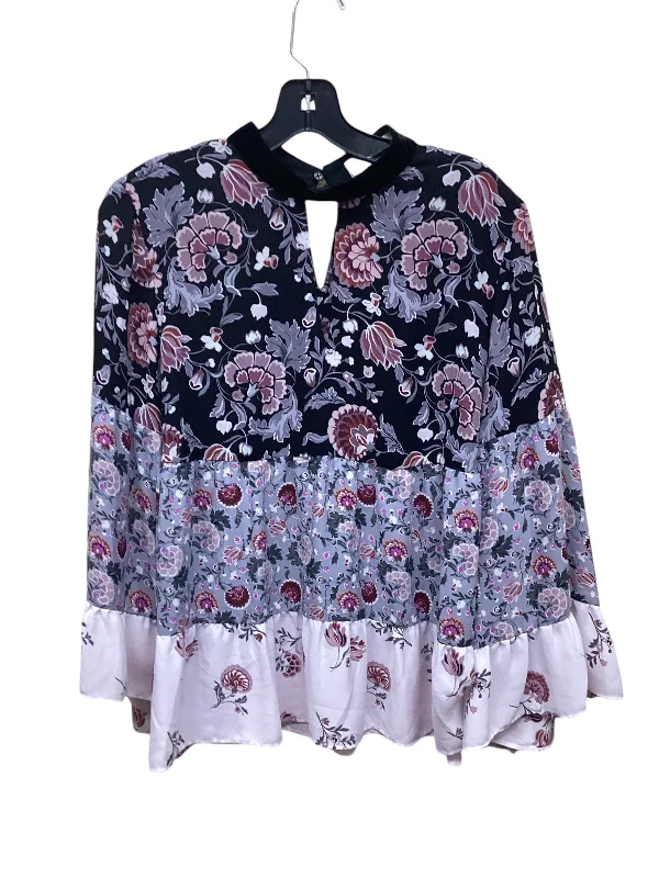 Top Long Sleeve By Loft In Floral Print, Size: M