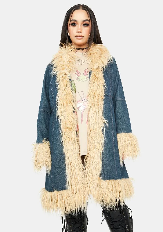 Plus Never Growing Up Denim Coat