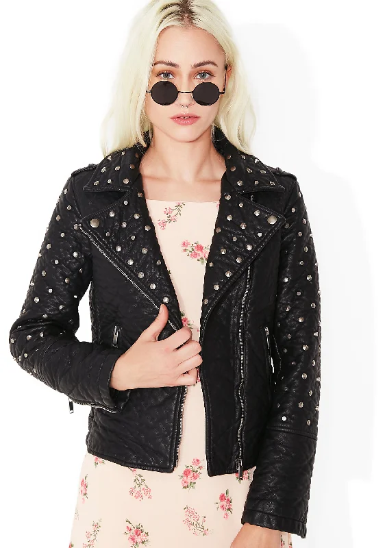 On The Edge Studded Moto Jacket