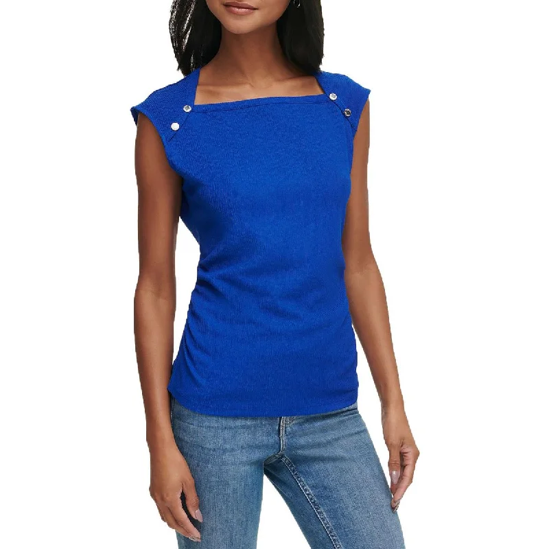 Trendy Unisex Feminine Luxe Style Sale Womens Square Neckline Sleeveless Pullover Top Trendy Unisex Feminine Luxe Style Sale Womens Square Neckline Sleeveless Pullover Top