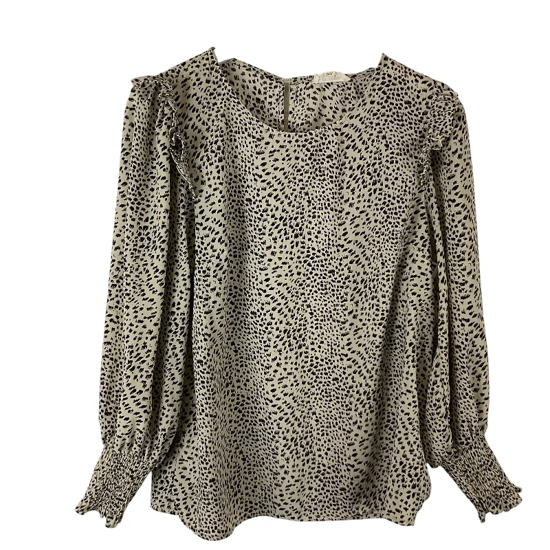 Top Long Sleeve By Ee Some In Animal Print, Size: S