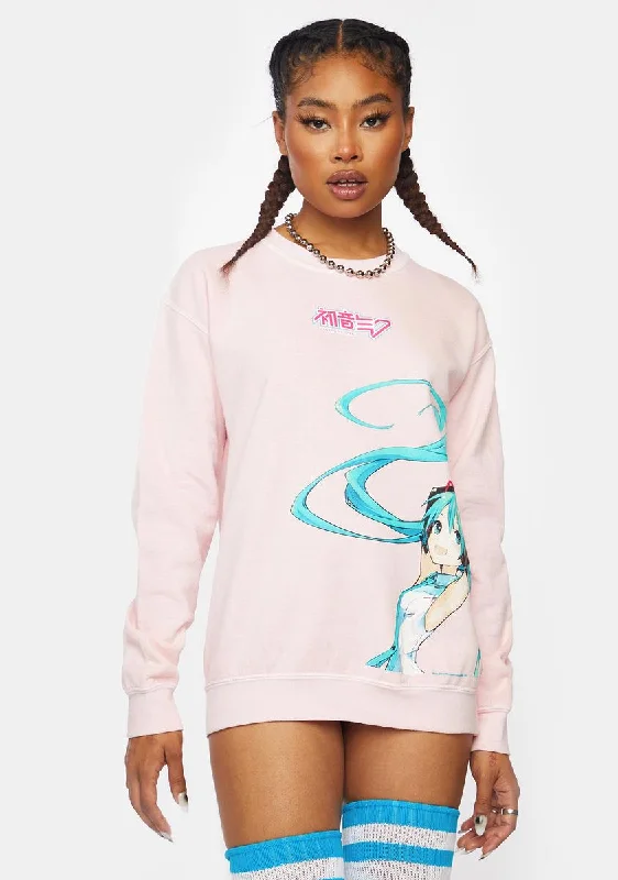 Effortless And Modern Unisex Dressing Additional Time-Limited Offers X Hatsune Miku Lilac Graphic Pullover Effortless And Modern Unisex Dressing Additional Time-Limited Offers X Hatsune Miku Lilac Graphic Pullover