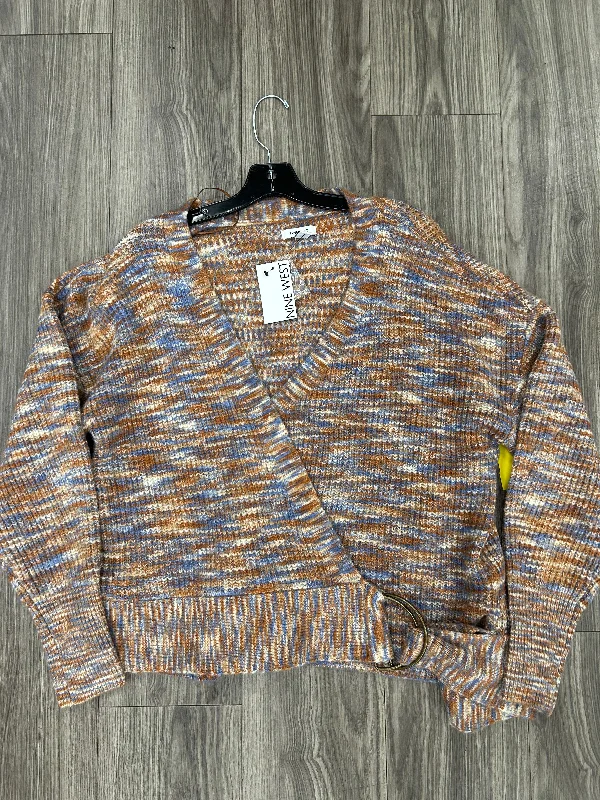 Sweater By Nine West In Blue & Orange, Size: Xl