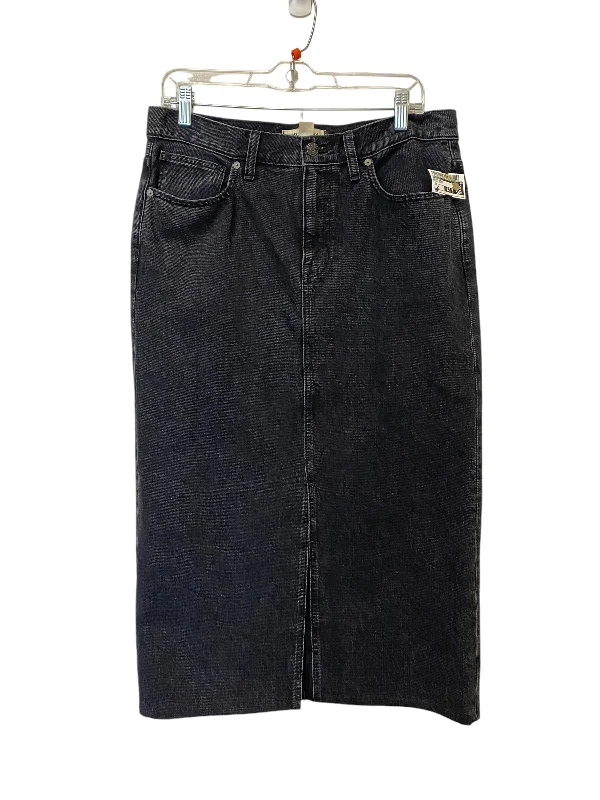 Skirt Maxi By Madewell In Black Denim, Size: 6