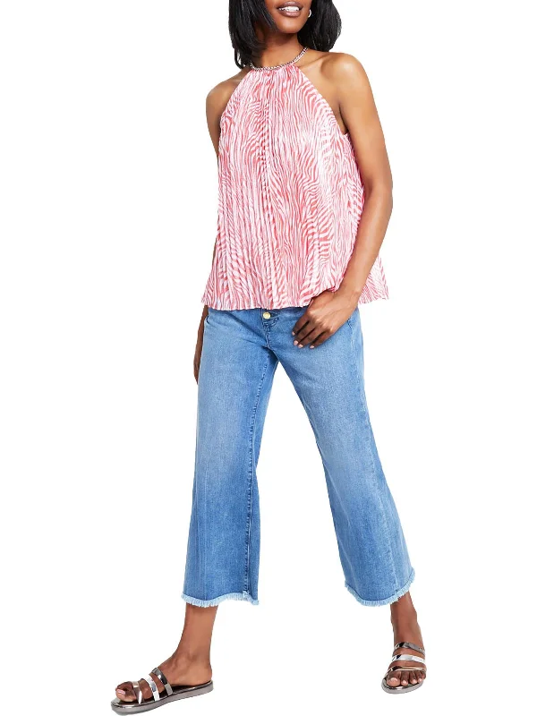 Gender-Neutral Trendy Clothing Styles Fresh Fashion Discounts Petites Womens Zebra Shell Pullover Top Gender-Neutral Trendy Clothing Styles Fresh Fashion Discounts Petites Womens Zebra Shell Pullover Top