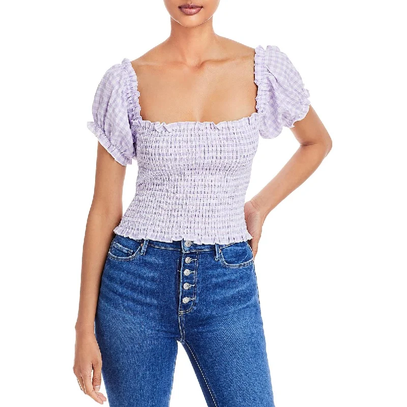 Bold And Trendy Gender-Neutral Outfits Modish Fashion Discounts Womens Smocked Square-Neck Pullover Top Bold And Trendy Gender-Neutral Outfits Modish Fashion Discounts Womens Smocked Square-Neck Pullover Top