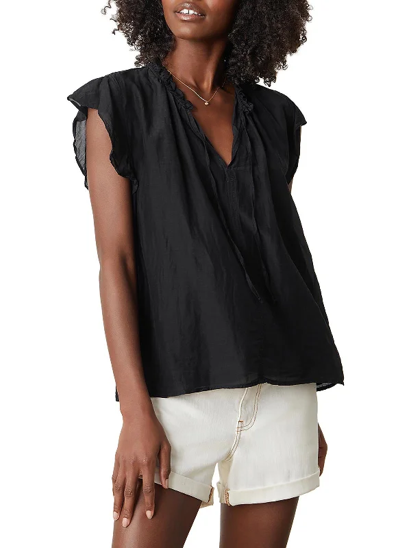 Oversized Unisex Apparel For Effortless Style Playful Fashion Offers Womens Shirred Ruffled Pullover Top Oversized Unisex Apparel For Effortless Style Playful Fashion Offers Womens Shirred Ruffled Pullover Top