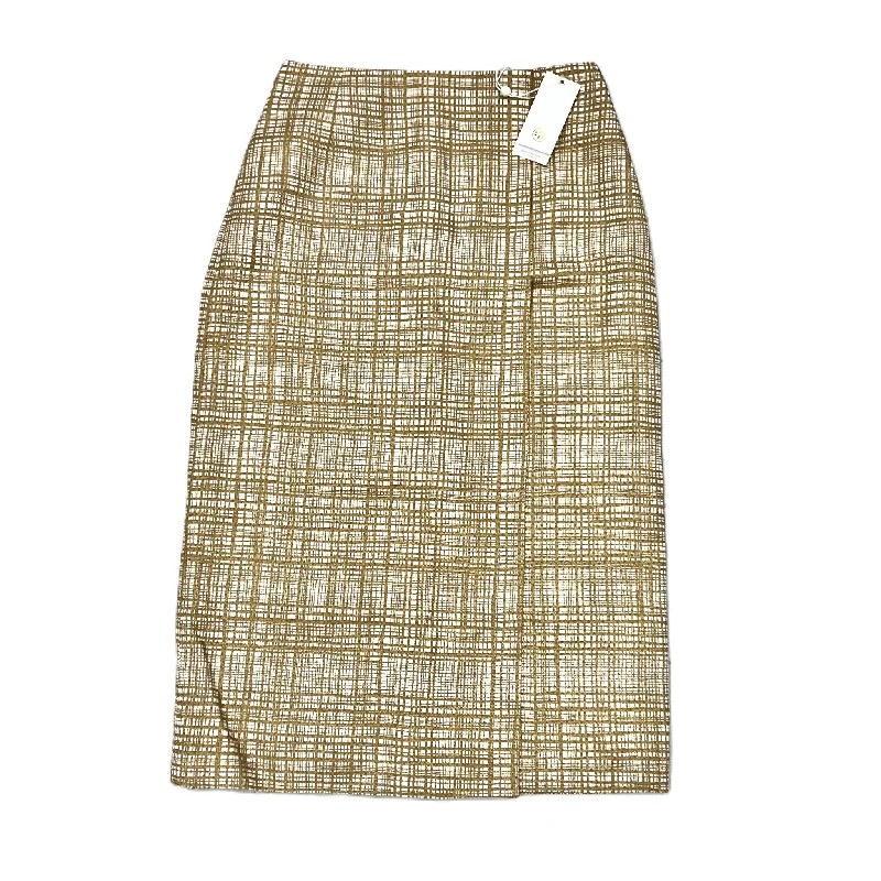 Skirt Designer By Tory Burch In Tan & White, Size: 00