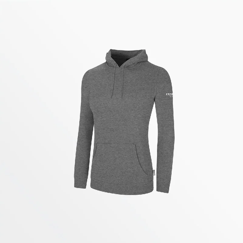 Urban-Inspired Unisex Fashion Pieces Popular Collection WOMEN'S BASICS FLEECE PULLOVER HOODIE WITH SLEEVE LOGO Urban-Inspired Unisex Fashion Pieces Popular Collection WOMEN'S BASICS FLEECE PULLOVER HOODIE WITH SLEEVE LOGO