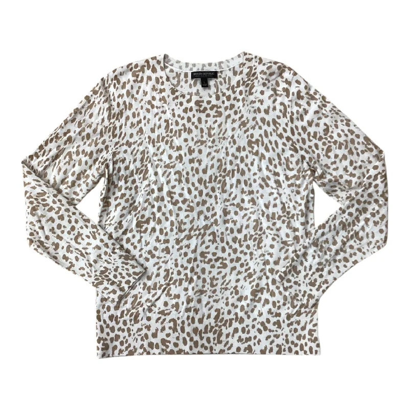 Sweater By Banana Republic In Animal Print, Size: L