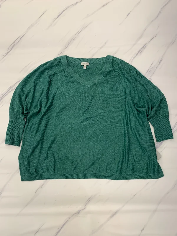 Sweater By Garnet Hill In Green, Size: Xs