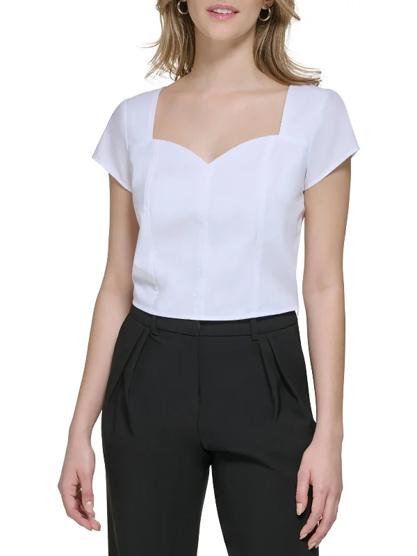Effortless And Modern Unisex Dressing Exclusive Sale Womens Pullover Cap Sleeve Cropped