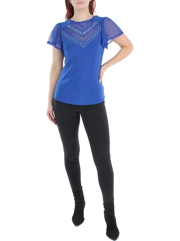 Versatile Clothing For All Genders Casual Chic Petites Womens Blouse Sheer Pullover Top Versatile Clothing For All Genders Casual Chic Petites Womens Blouse Sheer Pullover Top