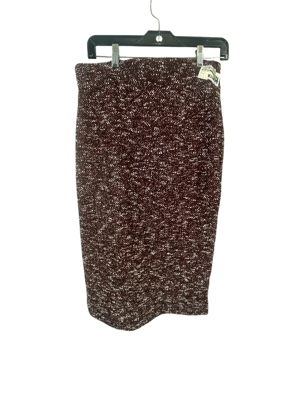 Skirt Midi By Ann Taylor In Maroon, Size: 8