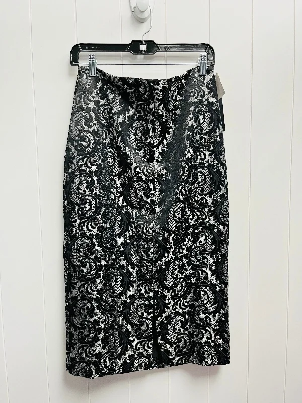 Skirt Maxi By Worthington In Black & Silver, Size: 8