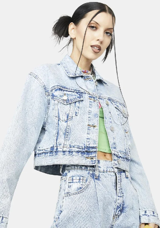 The Frequent Flyer Pleated Denim Jacket