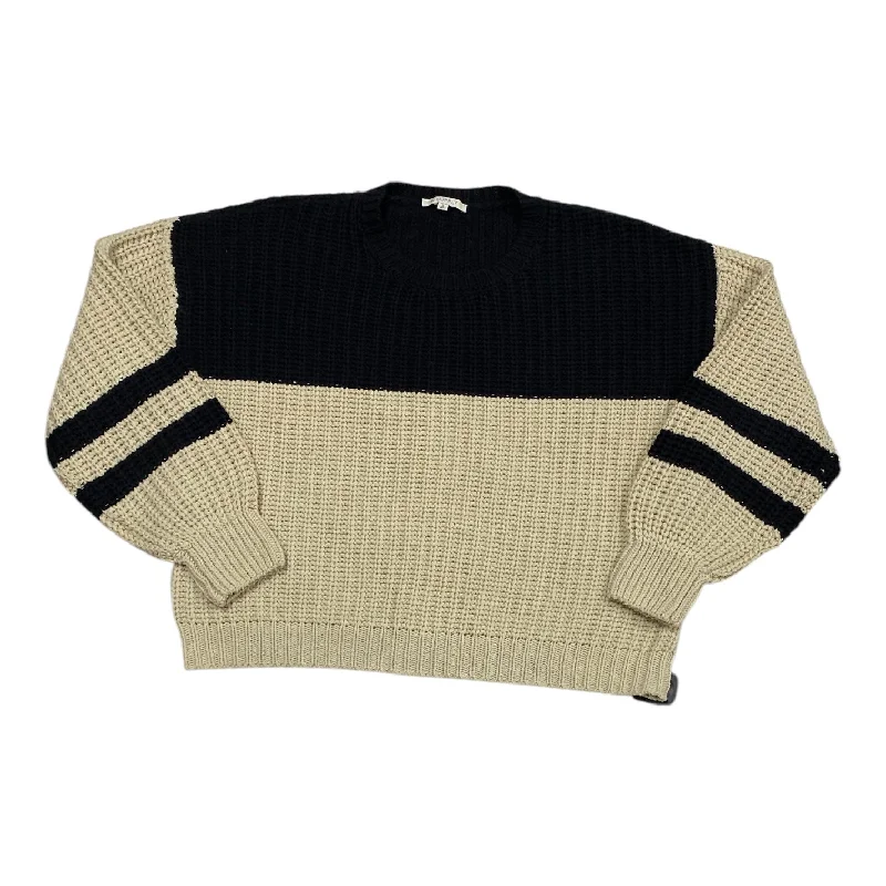 Sweater By Z Supply In Black & Cream, Size: S