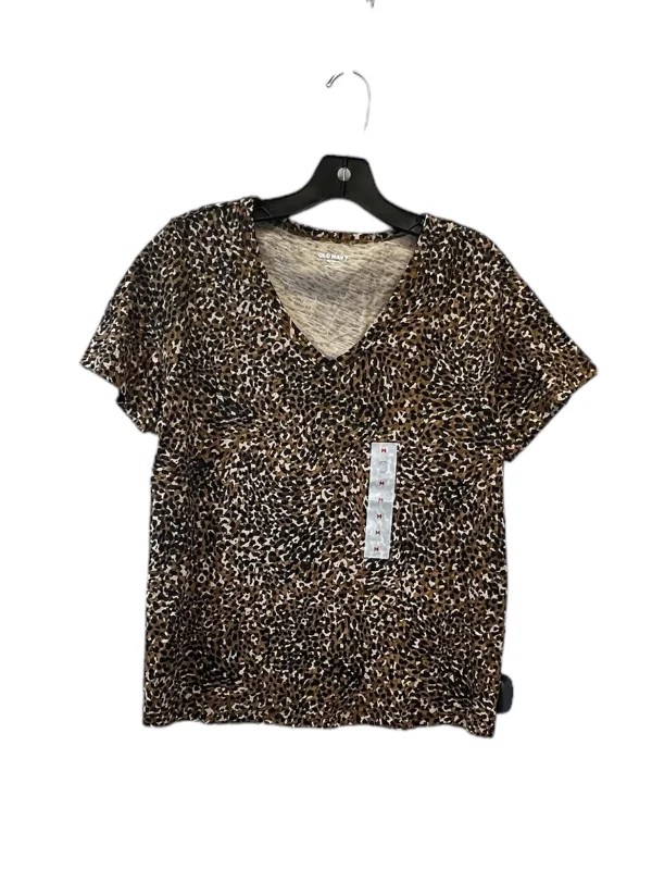 Animal Print Top Short Sleeve Basic Old Navy, Size M