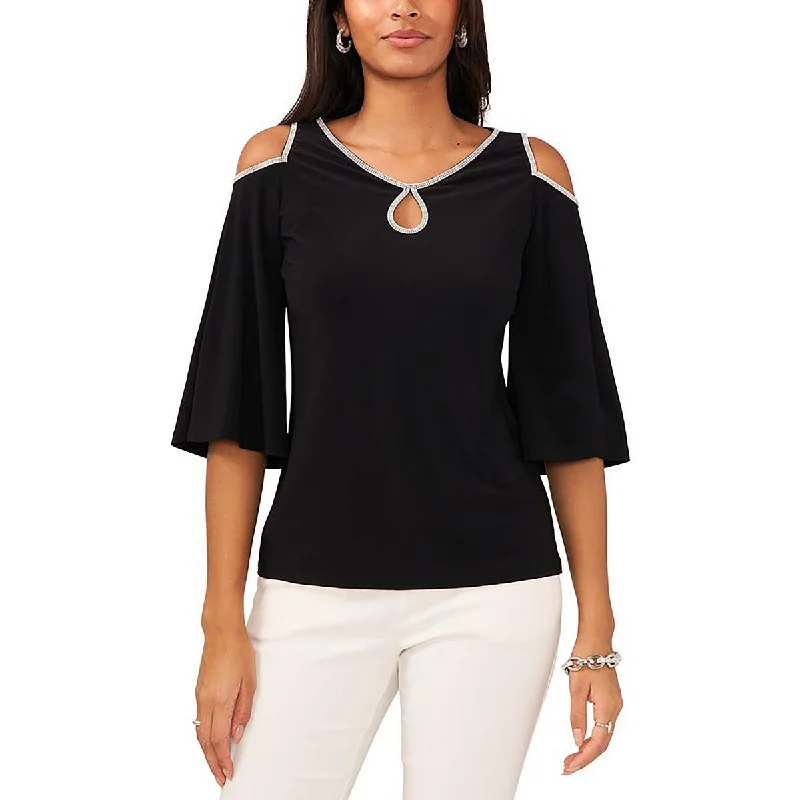 Trendy Unisex Get The Latest Trends Petites Womens Knit Embellished Pullover Top