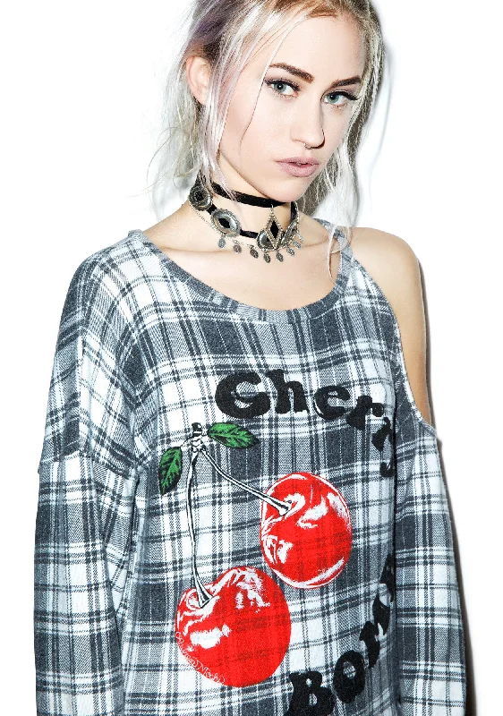 Modern Unisex Wardrobe Staples Seasonal Picks Quinn Cherry Bomb One Open Shoulder Pullover Modern Unisex Wardrobe Staples Seasonal Picks Quinn Cherry Bomb One Open Shoulder Pullover