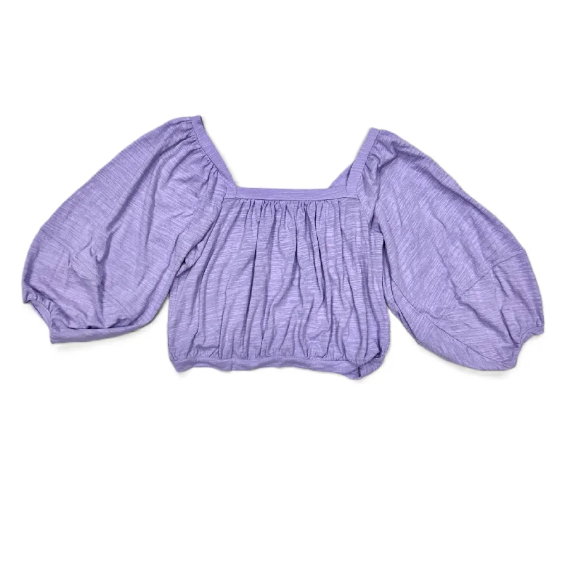 Top Long Sleeve By Free People In Purple, Size: S