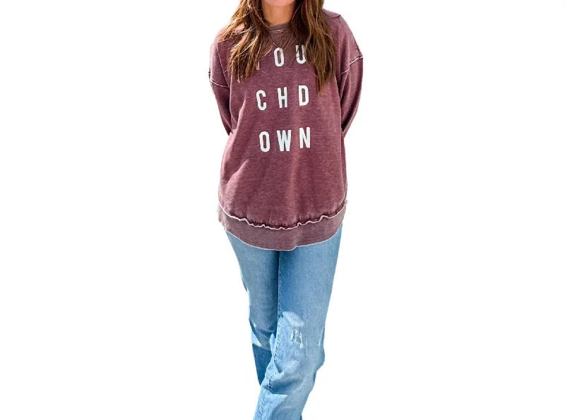 Sleek And Contemporary Gender-Free Outfits Imeless Style Touchdown Burnout Campus Pullover In Purple Sleek And Contemporary Gender-Free Outfits Imeless Style Touchdown Burnout Campus Pullover In Purple
