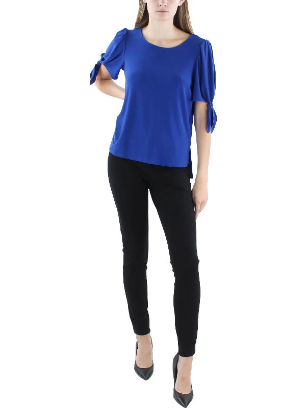 High-Quality Unisex Basics For Everyday Wear Chic Style, Always In Vogue Womens Solid Tie Sleeve Pullover Top High-Quality Unisex Basics For Everyday Wear Chic Style, Always In Vogue Womens Solid Tie Sleeve Pullover Top