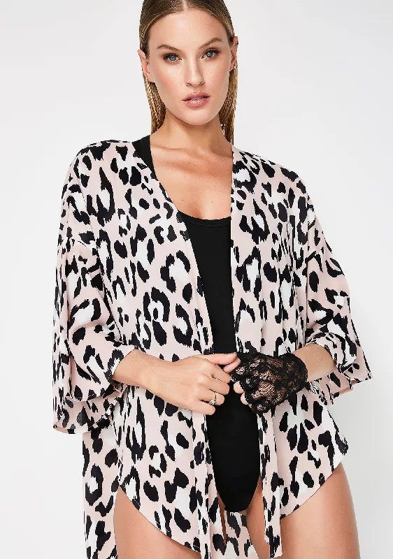 Women's Stylish Professional Garments Fashion Sale Roam Wild Leopard Kimono