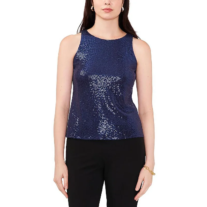 Elegant And Minimal Gender-Free Clothing Fashion Sale Petites Womens Sequined Sleeveless Pullover Top Elegant And Minimal Gender-Free Clothing Fashion Sale Petites Womens Sequined Sleeveless Pullover Top