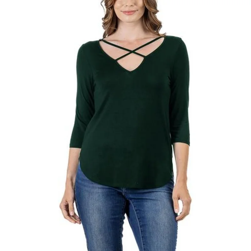 All-Season Unisex Clothing Collection Limited Time Deal Plus Womens V Neck Three Quarter Sleeve Pullover Top All-Season Unisex Clothing Collection Limited Time Deal Plus Womens V Neck Three Quarter Sleeve Pullover Top