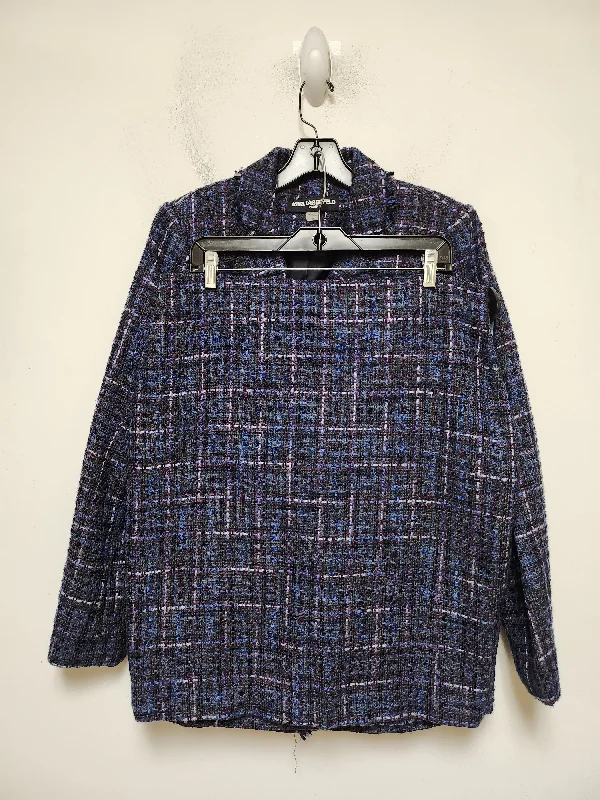 Skirt Designer By Karl Lagerfeld In Plaid Pattern, Size: L