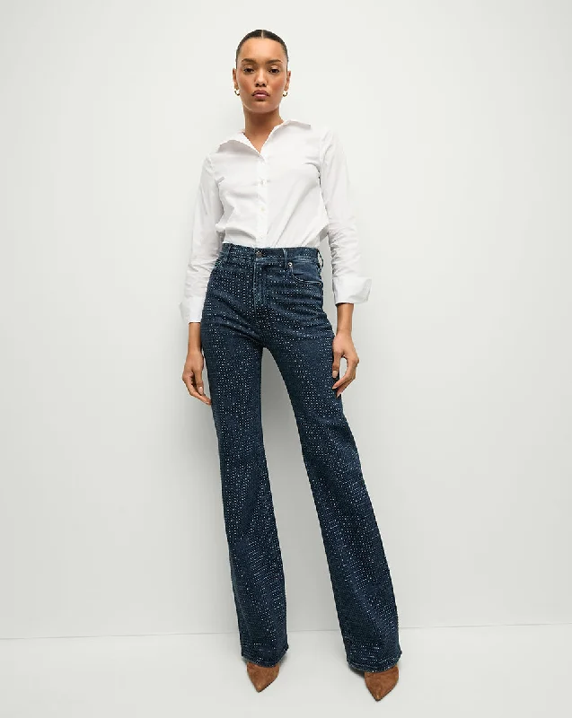 Crosbie Rhinestone Wide-Leg Jean