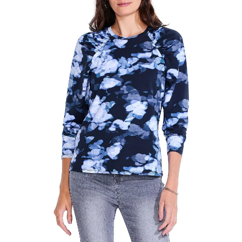 Functional And Stylish Unisex Outerwear Enjoy Discount Womens Printed Puff Shoulder Pullover Top