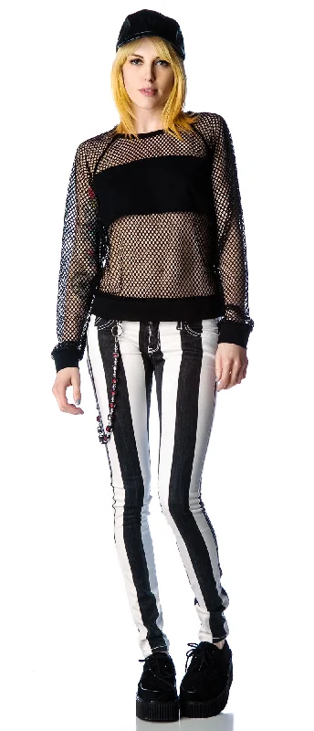 High-Quality Unisex Fashion Basics Clearance Event Nothing But Net Mesh Pullover