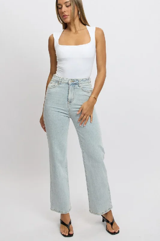 Denim Wide Leg Jeans