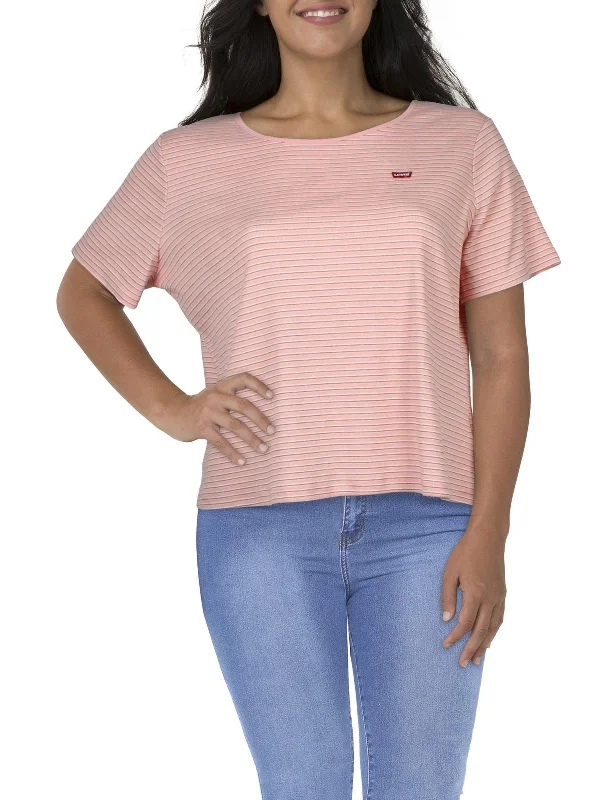 Classic And Timeless Unisex Style Sophisticated Street Style Offers Plus Womens Striped Casual Pullover Top Classic And Timeless Unisex Style Sophisticated Street Style Offers Plus Womens Striped Casual Pullover Top