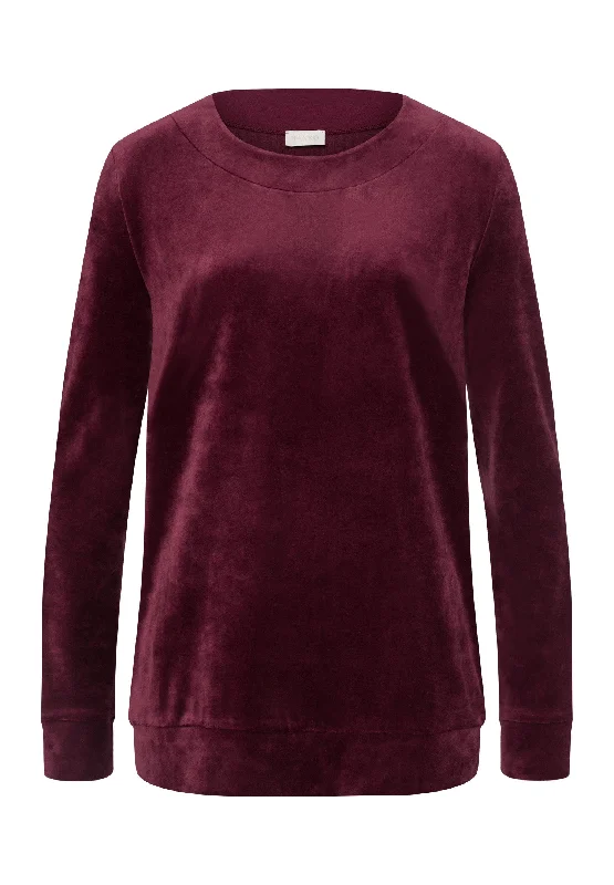 Versatile Unisex Layering Pieces Effortless Style, Endless Impact Favourites Velvet Round Neck Pullover | Ruby Wine 78770-2423 Versatile Unisex Layering Pieces Effortless Style, Endless Impact Favourites Velvet Round Neck Pullover | Ruby Wine 78770-2423