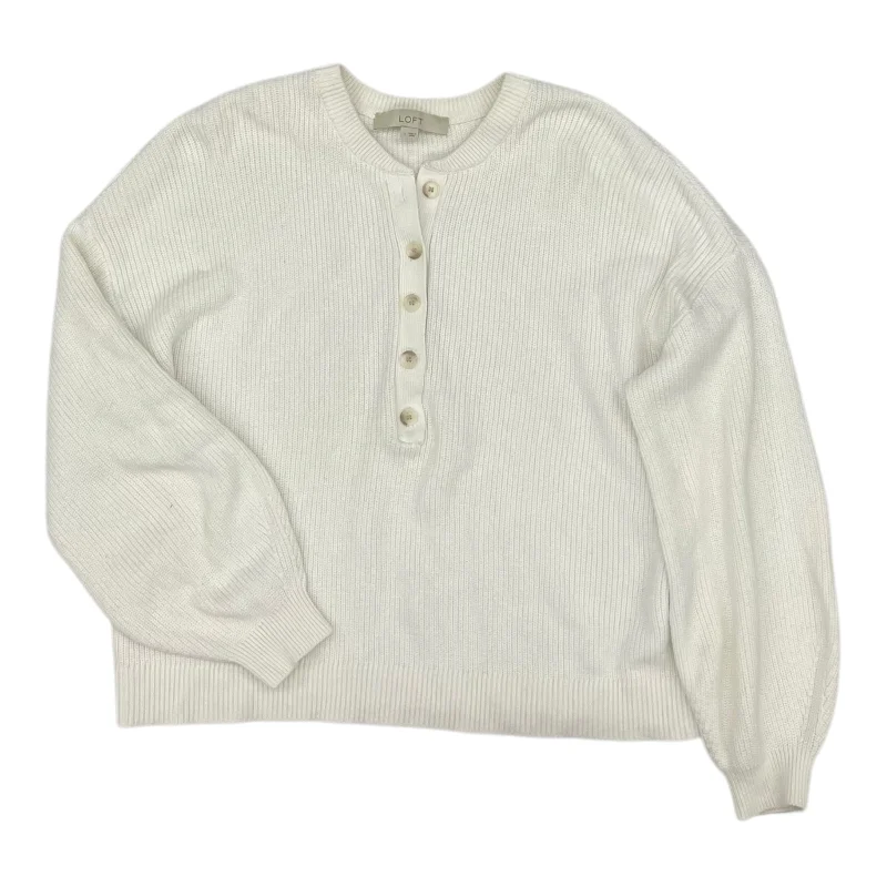 Sweater By Loft In White, Size:L