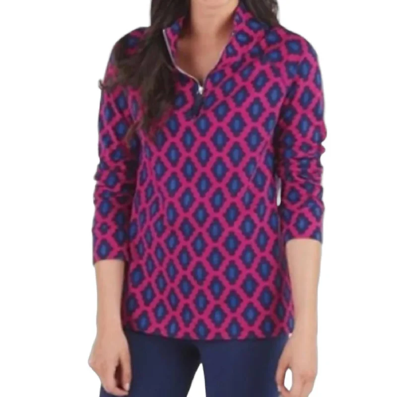 Versatile Unisex Layering Pieces Unbeatable Prices Poppy Pullover Top In Pink/navy