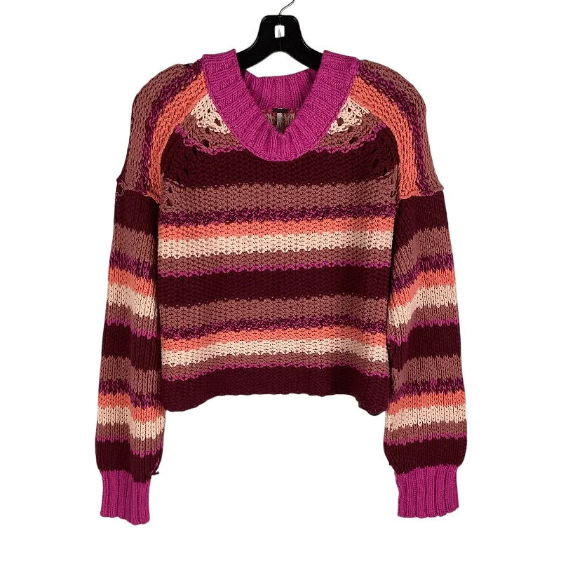 Sweater By Free People In Striped Pattern, Size: L