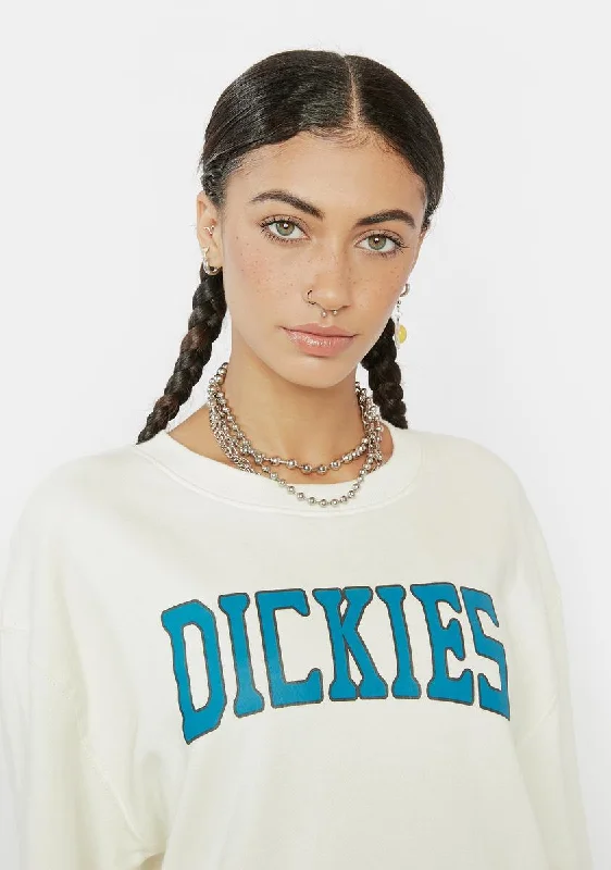 Trendy Unisex Step Ahead, Lead The Trend Collegiate Boyfriend Crew Neck Pullover