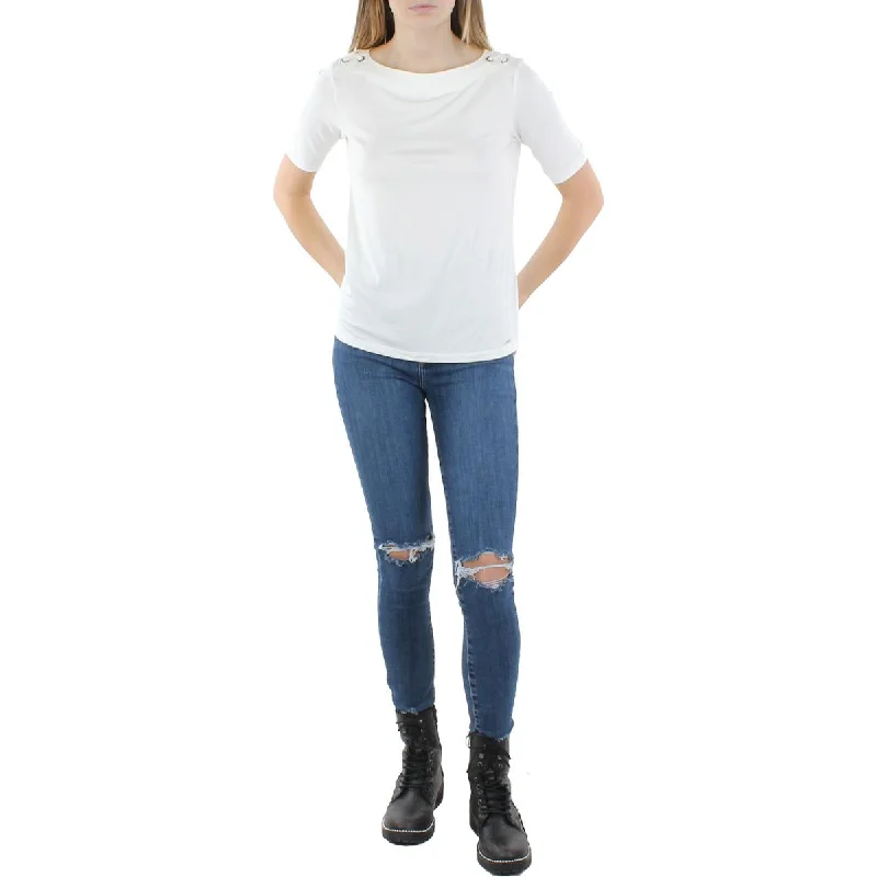 Modern Unisex Clothing For Any Occasion Buy More, Save More Polished Summer Womens Grommet Boat Neck Pullover Top Modern Unisex Clothing For Any Occasion Buy More, Save More Polished Summer Womens Grommet Boat Neck Pullover Top