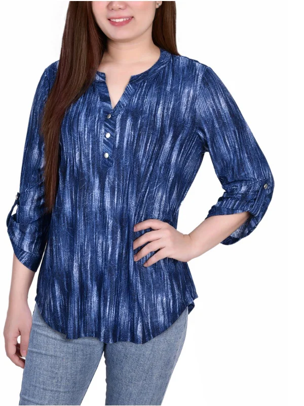 Relaxed-Fit Unisex Fashion For All-Day Comfort Find Your Unique Flair Petites Womens Button Pullover Top Relaxed-Fit Unisex Fashion For All-Day Comfort Find Your Unique Flair Petites Womens Button Pullover Top